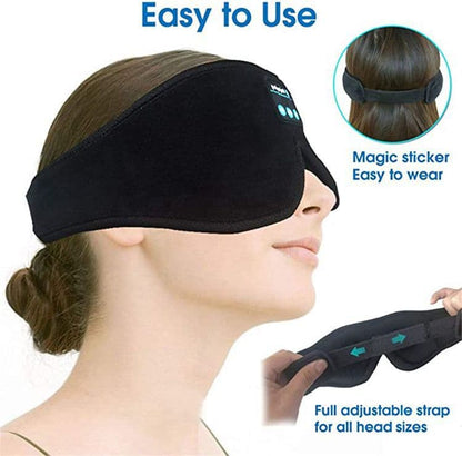 Bluetooth Sleep Headband with Eye Mask, Stereo Music for Sleeping and Relaxation, Pink V1188-MS-325-0112