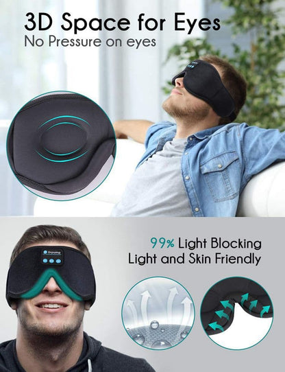 Bluetooth Sleep Headband with Eye Mask, Stereo Music for Sleeping and Relaxation, Pink V1188-MS-325-0112