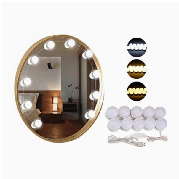 10 LED Lights for Makeup Mirror, Attach Around Mirror V1188-MS-325-0116
