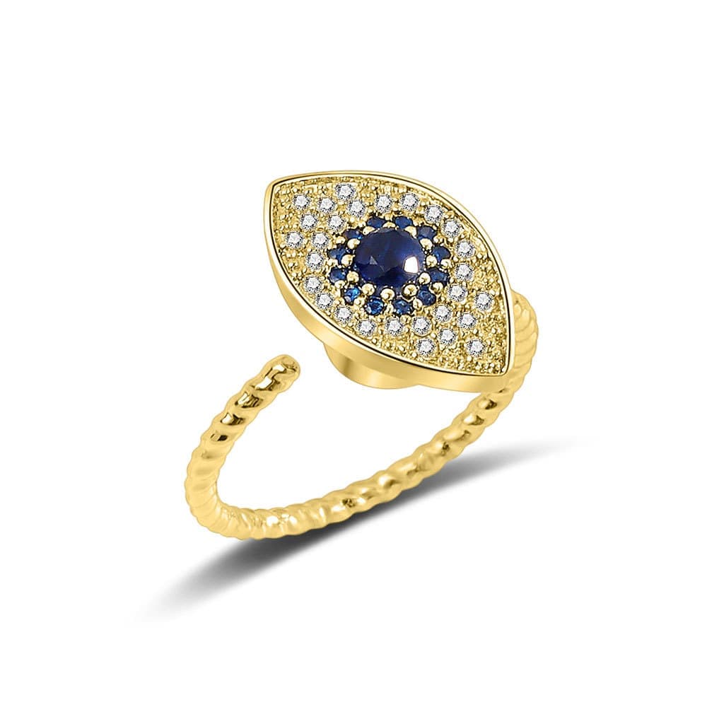 8 pcs Adjustable Antistress Ring with Rotating Beads, Gold, Compatible with Fidget Spinner Rings V1188-MS-325-0117