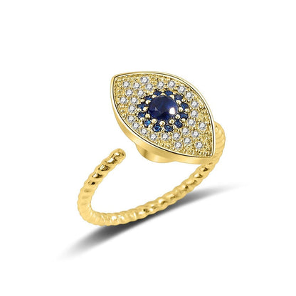 8 pcs Adjustable Antistress Ring with Rotating Beads, Gold, Compatible with Fidget Spinner Rings V1188-MS-325-0117