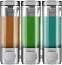 3-Pack Wall Mounted Soap Dispenser, 300ml, 3-Compartment Shower Dispenser for Shampoo & Soap, Gray V1188-MS-325-0122