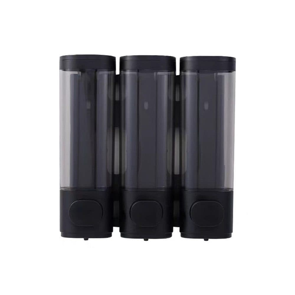 3-Pack Wall Mounted Soap Dispenser, 300ml x3, 3-Compartment Shower Dispenser for Shampoo & Soap, Metallic V1188-MS-325-0125