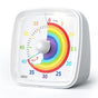 60 Minutes Visual Timer with Rainbow Pattern, Silent Flash Function, Adjustable Volume, White V1188-MS-325-0126