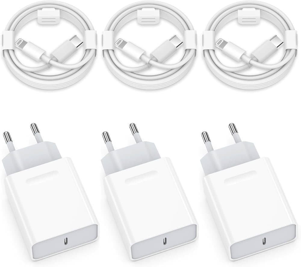 20W USB-C Fast Charger 2-Pack, 5.5 x 2.7 x 1.6 inches, Compatible with iPhone V1188-MS-325-0129