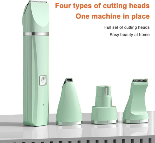 4-in-1 Dog Trimmer Cordless with Nail Drill and 7 Accessories for Thick Fur, Quiet Silent, Compatible with V1188-MS-325-0151