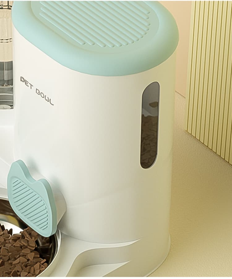 2-in-1 Automatic Cat Feeder and Water Dispenser for Pets, Compatible with Cats and Dogs, Blue V1188-MS-325-0165