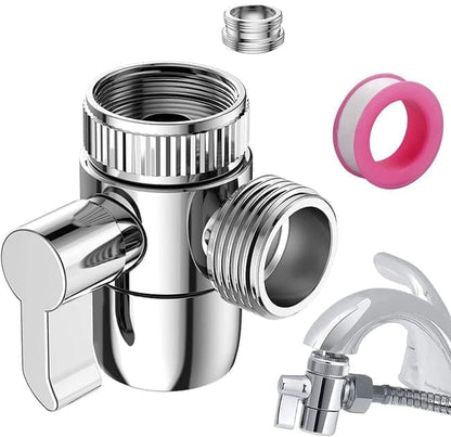 Kitchen Faucet Diverter Valve with Skimmer T-pipe Adapter for Hand Shower, Compatible with M22 M24 G1/2 V1188-MS-325-0168