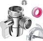 Kitchen Faucet Diverter Valve with Skimmer T-pipe Adapter for Hand Shower, Compatible with M22 M24 G1/2 V1188-MS-325-0168