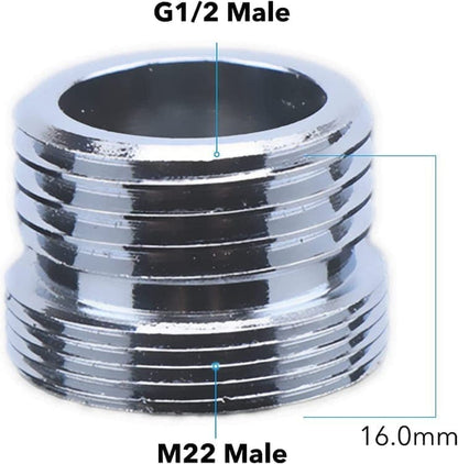 Kitchen Faucet Diverter Valve with Skimmer T-pipe Adapter for Hand Shower, Compatible with M22 M24 G1/2 V1188-MS-325-0168