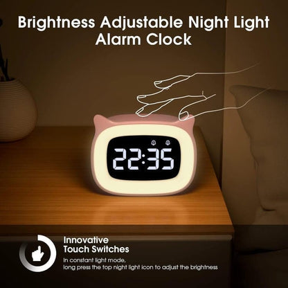 Digital LED Alarm Clock with Silent Operation, 5 Volume Levels, 5-Color Night Light, 18 Natural Sounds, V1188-MS-325-0175