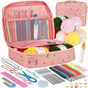 58-piece crochet hook set with ergonomic handles and yarn, includes crochet bag, 12cm V1188-MS-325-0177