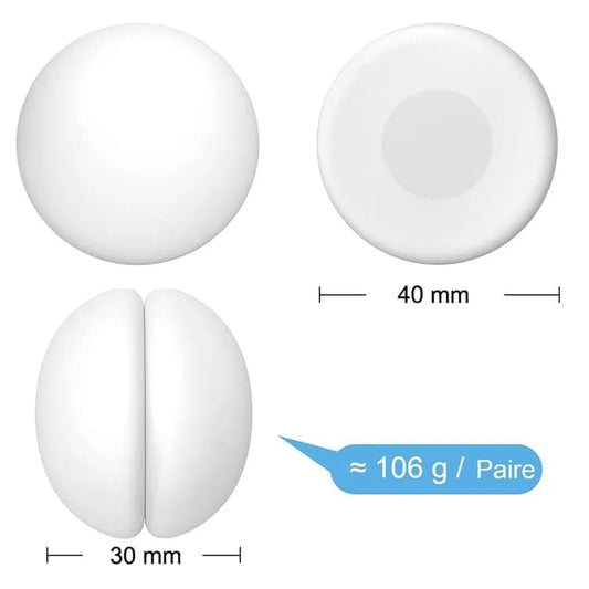 3-pack shower curtain magnets with silicone cover, rustproof and silent, prevents curtain from blowing up, V1188-MS-325-0180