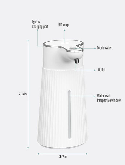 Automatic Soap Dispenser 400ml Touchless USB-C Rechargeable Soap Pump V1188-MS-325-0187