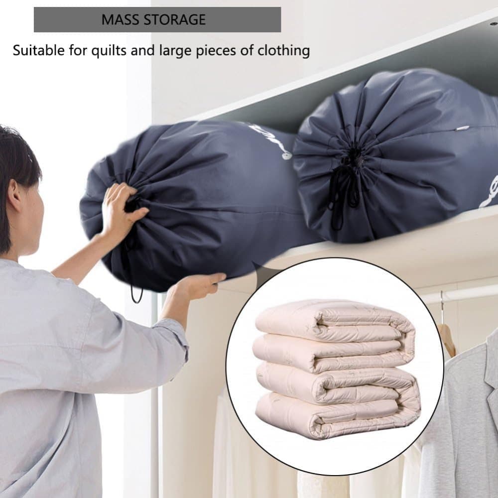 60L Large Foldable Laundry Bag for Travel, with Handles, Gray, 60x80cm V1188-MS-325-0188