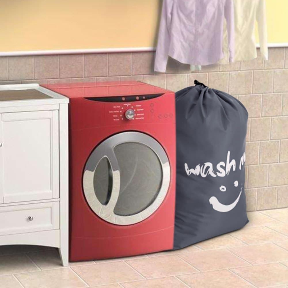 60L Large Foldable Laundry Bag for Travel, with Handles, Gray, 60x80cm V1188-MS-325-0188