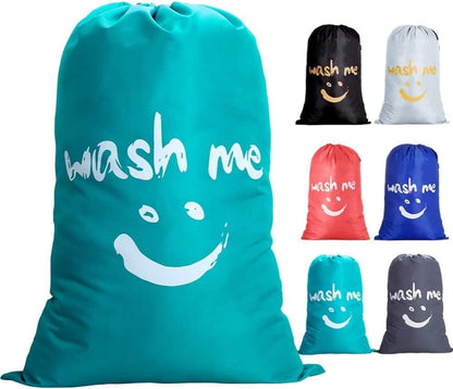 Foldable Laundry Bag for Travel, Large, Blue, Compatible with Dirty Clothes Storage V1188-MS-325-0189