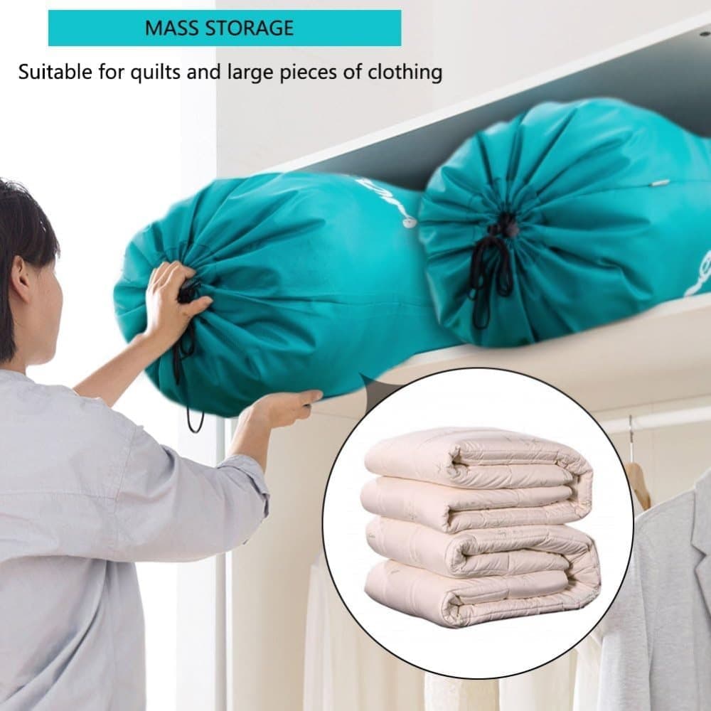 Foldable Laundry Bag for Travel, Large, Blue, Compatible with Dirty Clothes Storage V1188-MS-325-0189