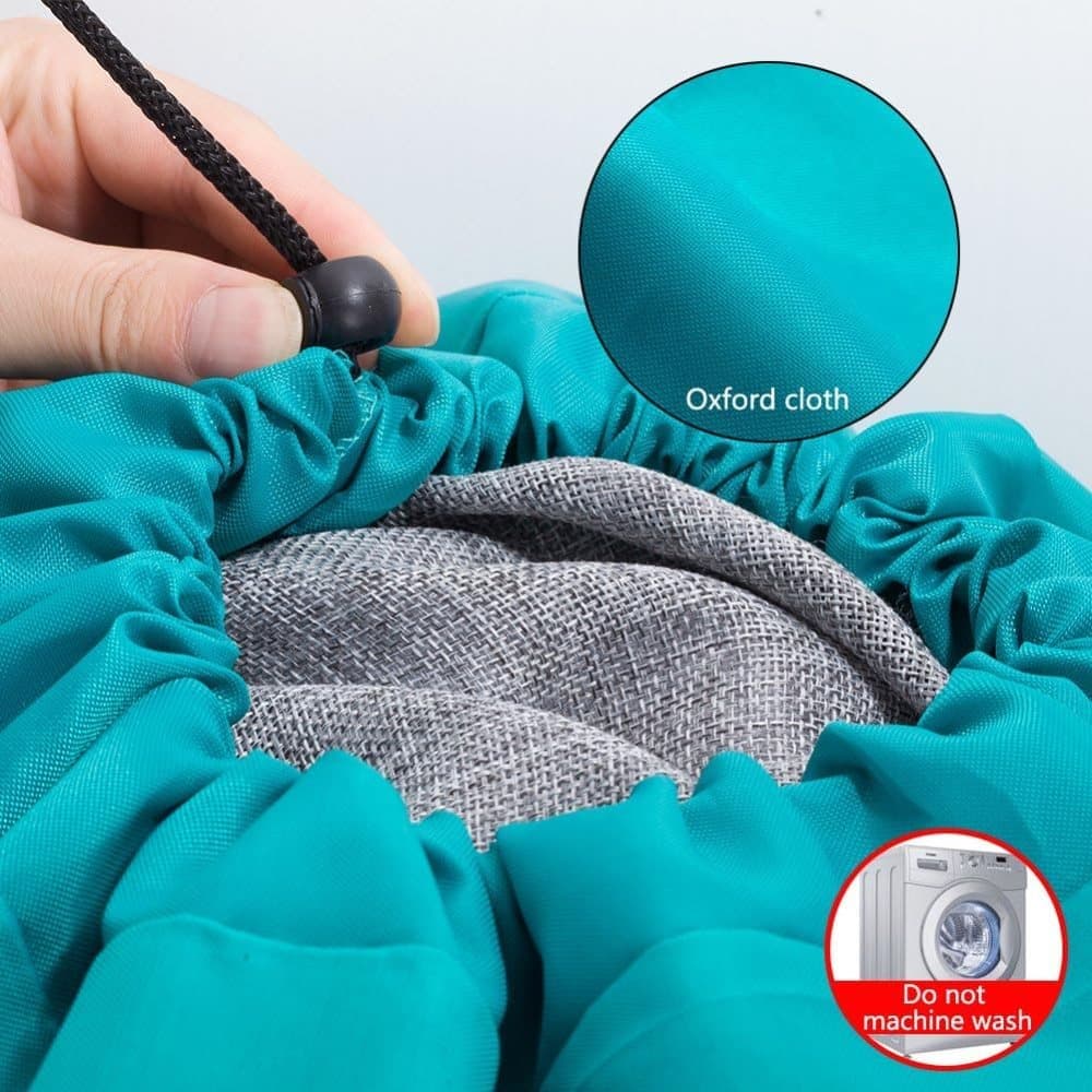 Foldable Laundry Bag for Travel, Large, Blue, Compatible with Dirty Clothes Storage V1188-MS-325-0189