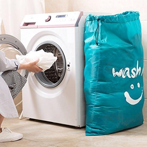 Foldable Laundry Bag for Travel, Large, Blue, Compatible with Dirty Clothes Storage V1188-MS-325-0189