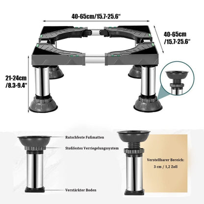 Washing machine base with vibration-damping legs, strong load-bearing, non-slip, practical, 21-24cm V1188-MS-325-0198