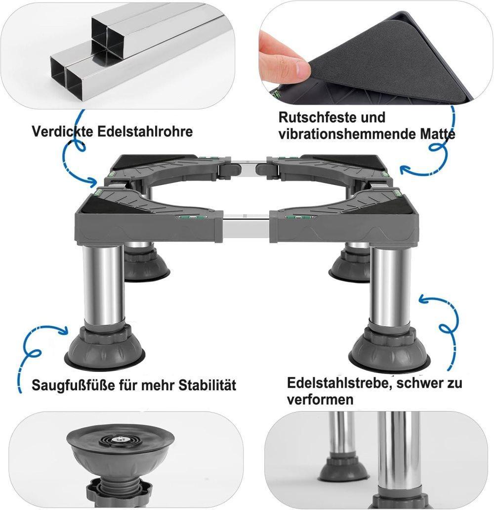 Washing machine base with vibration-damping legs, strong load-bearing capacity, non-slip and practical, V1188-MS-325-0201