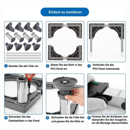 Washing machine base with vibration-damping legs, strong load-bearing capacity, non-slip and practical, V1188-MS-325-0201