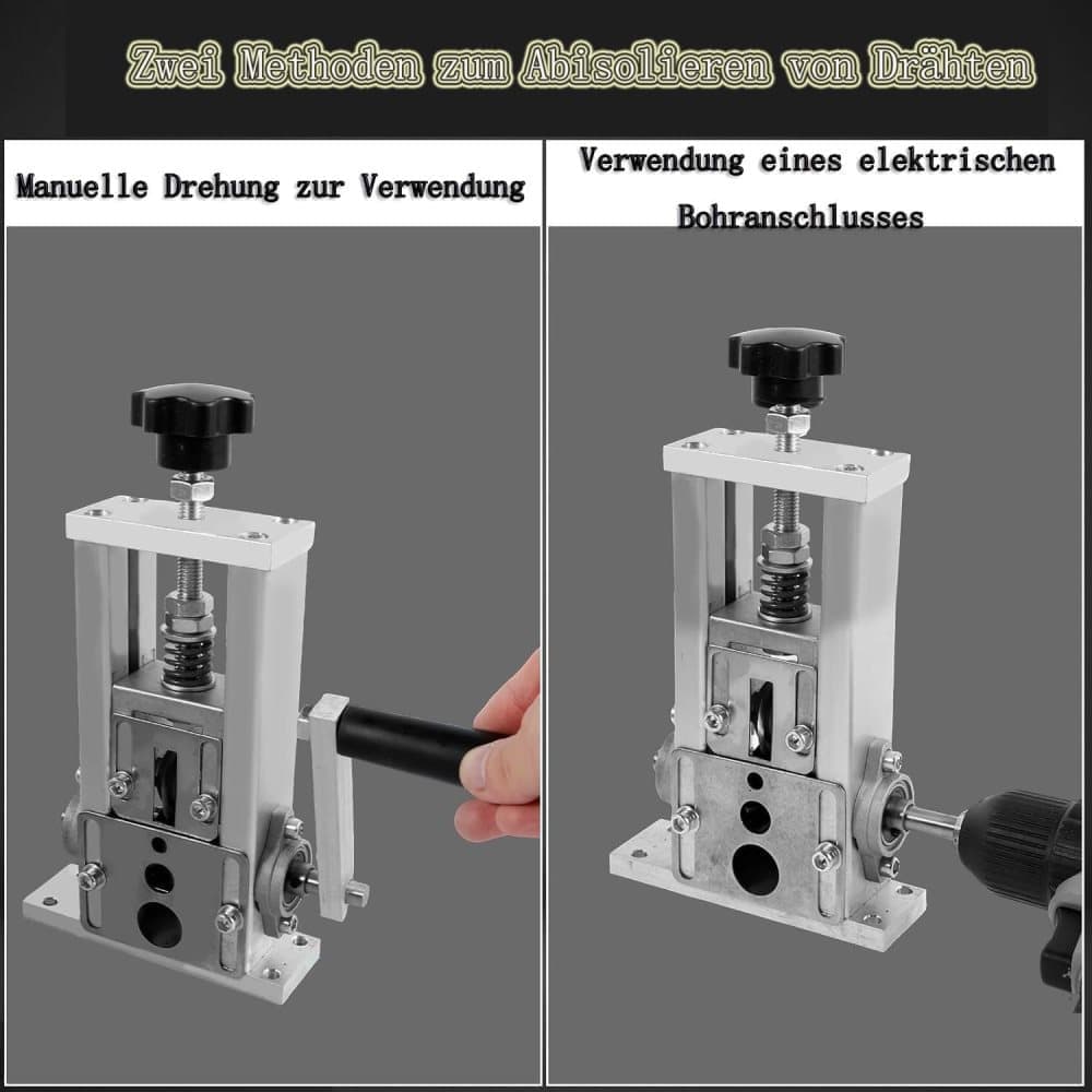 Electric Cable Stripper, Manual and Adjustable for Cables and Recycling, Durable Stable Versatile Fast Easy V1188-MS-325-0202