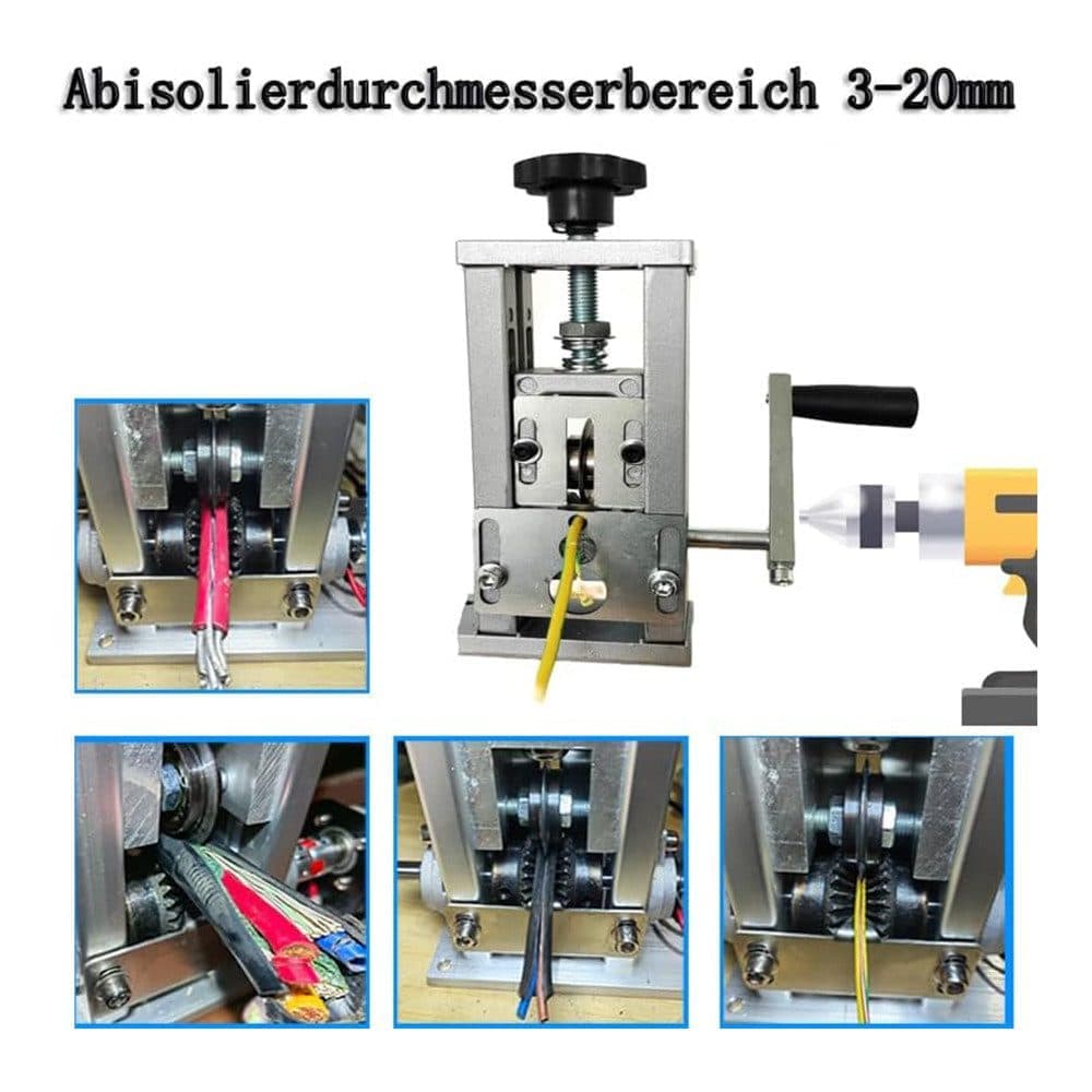 Electric Cable Stripper, Manual and Adjustable for Cables and Recycling, Durable Stable Versatile Fast Easy V1188-MS-325-0202