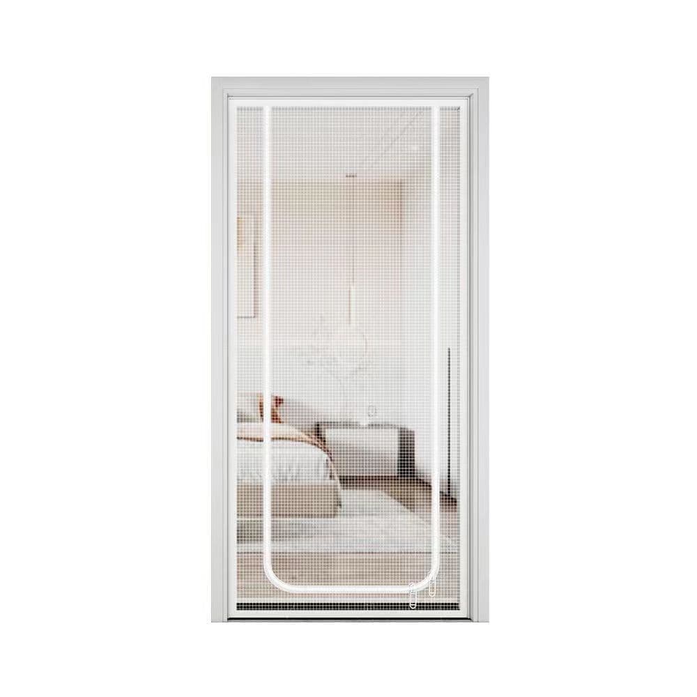 Cat Repellent Door Curtain, White, Durable Mesh Protects Against Cats and Pests, Easy to Install, 90x210cm V1188-MS-325-0210
