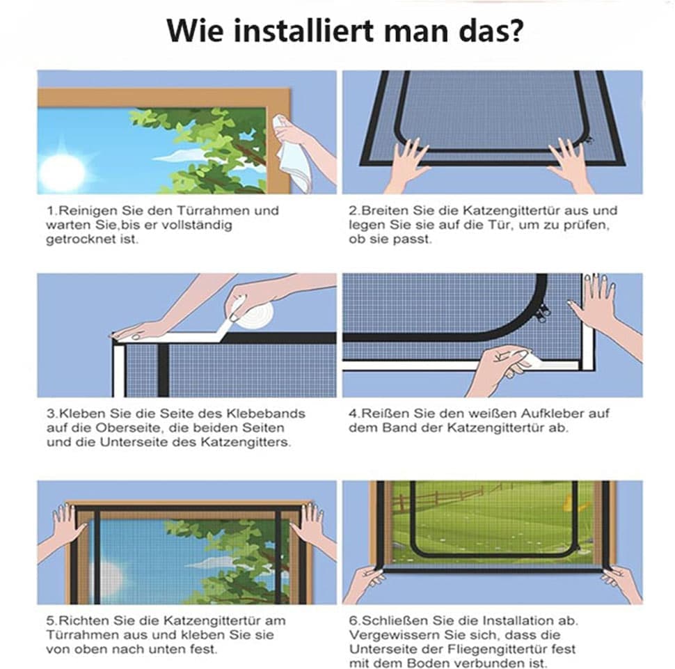Cat Repellent Door Curtain, White, Durable Mesh Protects Against Cats and Pests, Easy to Install, 90x210cm V1188-MS-325-0210