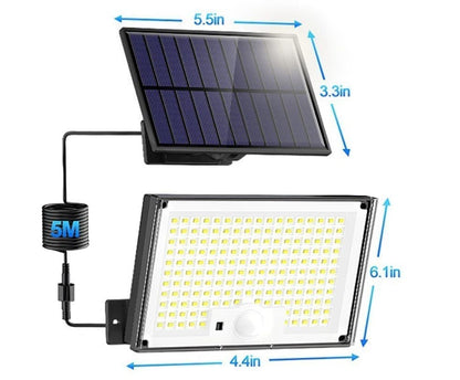 172 LED Solar Light Outdoor with Motion Sensor, IP65 Waterproof, 3 Modes for Garden and Driveway V1188-MS-325-0218