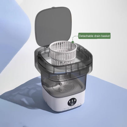 12L Mini Foldable Portable Washing Machine for Travel Small Apartments Student Rooms, Green V1188-MS-325-0220