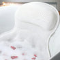 6 Suction Cups Bathtub Cushion with Ergonomic Neck and Back Support 4D Air Mesh, White V1188-MS-325-0226