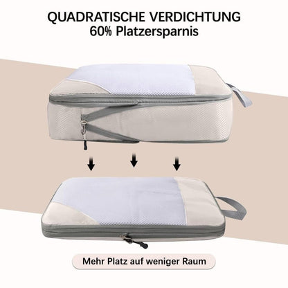 7-Piece Lightweight Travel Compression Bags for Suitcase & Backpack, Beige V1188-MS-325-0228