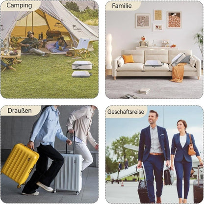 7-Piece Lightweight Travel Compression Bags for Suitcase & Backpack, Beige V1188-MS-325-0228