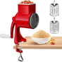 Manual nut grinder with 2 removable drum blades, cheese grater, peanut and almond grinder V1188-MS-325-0232