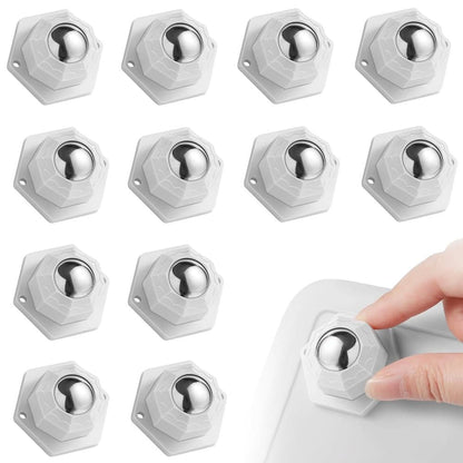 12-Pack Heavy Duty Furniture Casters 360 Degree Rotating High Load Capacity Easy Assembly, 2.5 inch, White V1188-MS-325-0233