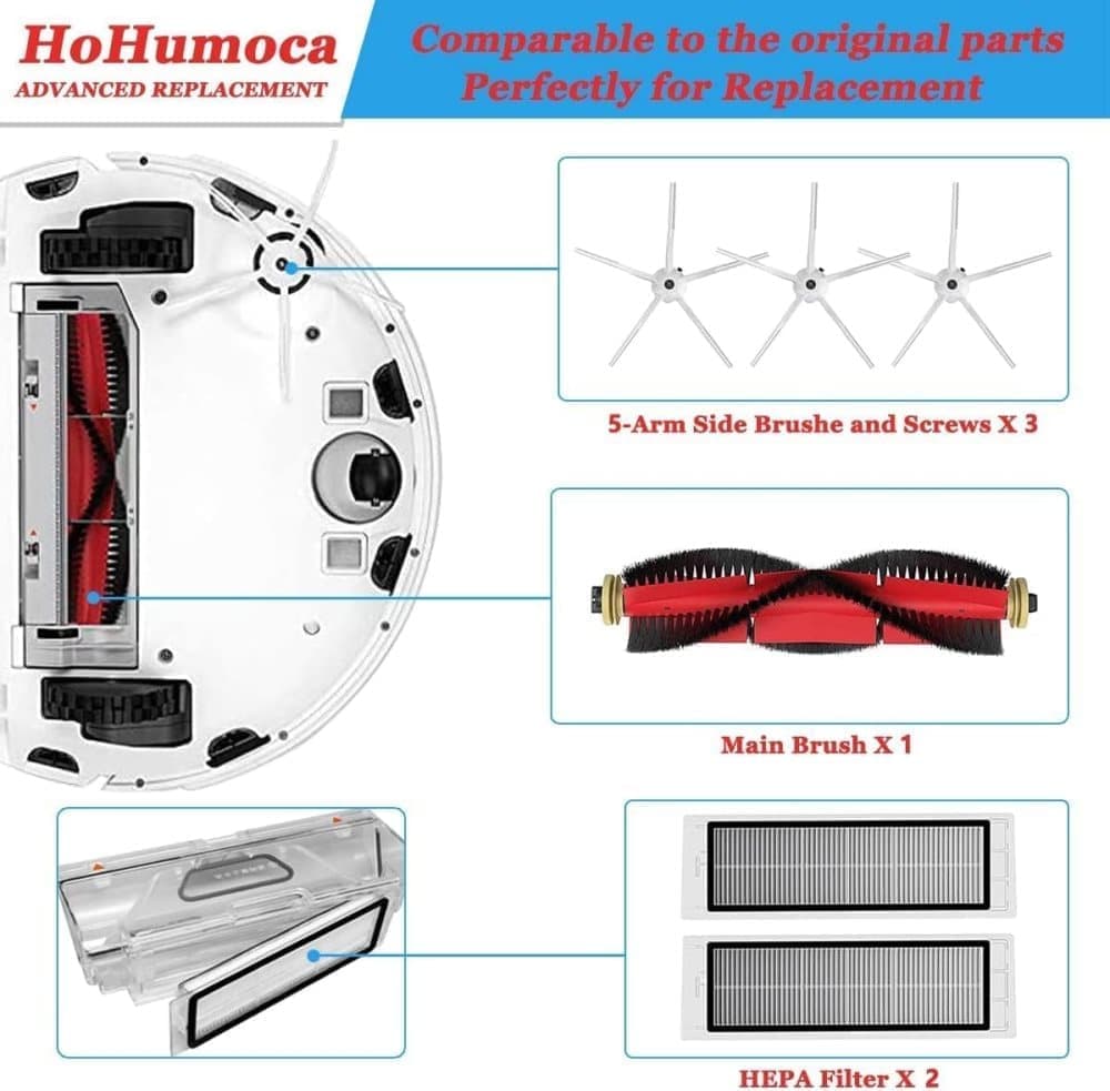 7 Pieces Roborock S5 S6 Accessories, Compatible with Roborock V1188-MS-325-0235