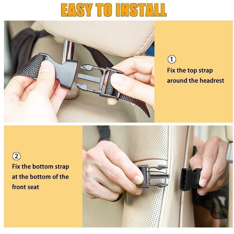 2-Pack Universal Car Back Seat Tablet Holder, 41x61cm, Compatible with All Brands V1188-MS-325-0244