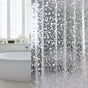 Waterproof EVA Shower Curtain with Pebble Pattern, 180x180 cm, Transparent Odorless V1188-MS-325-0247