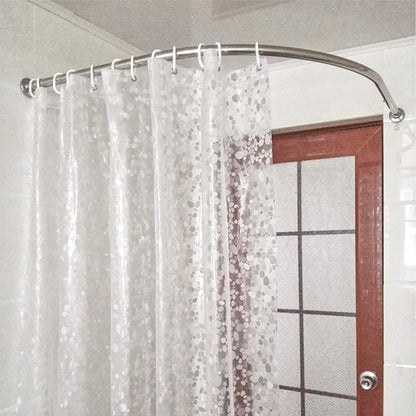 Waterproof EVA Shower Curtain with Pebble Pattern, 180x180 cm, Transparent Odorless V1188-MS-325-0247