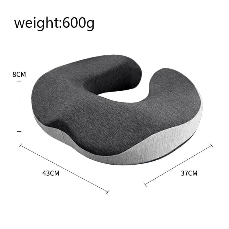 Ergonomic Memory Foam Orthopedic Seat Cushion for Coccyx Pain Relief, U-Shaped, for Office and Home V1188-MS-325-0248