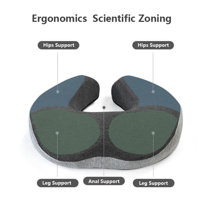 Ergonomic Memory Foam Orthopedic Seat Cushion for Coccyx Pain Relief, U-Shaped, for Office and Home V1188-MS-325-0248