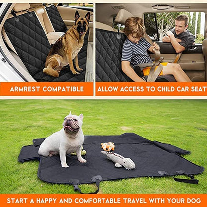 Waterproof Dog Car Seat Protector Mat 1 Pack, Compatible with Most Vehicles, 60 x 120 cm, Black V1188-MS-325-0249