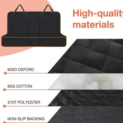 Waterproof Dog Car Seat Protector Mat 1 Pack, Compatible with Most Vehicles, 60 x 120 cm, Black V1188-MS-325-0249