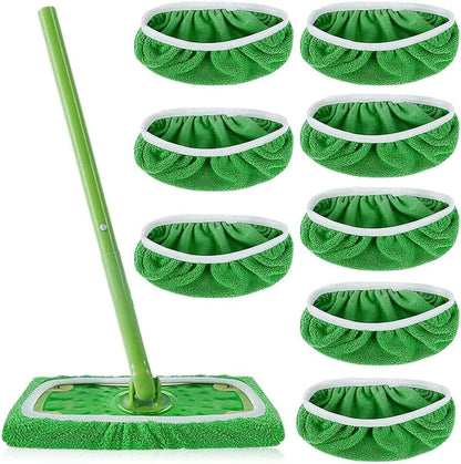 8 Replacement Cloth Covers for Swiffer Mop, Reusable Wet and Dry Cleaning Pads, Compatible with Swiffer V1188-MS-325-0255