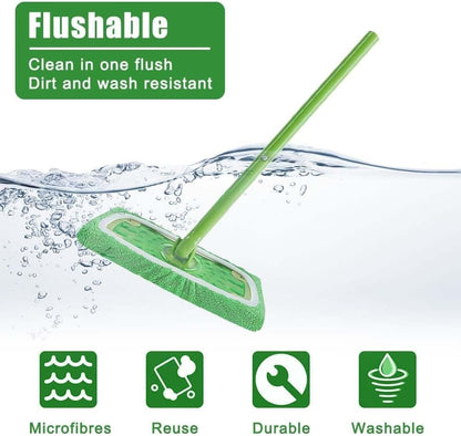 8 Replacement Cloth Covers for Swiffer Mop, Reusable Wet and Dry Cleaning Pads, Compatible with Swiffer V1188-MS-325-0255