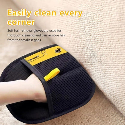 2-Pack Pet Fur Removal Glove, Double-Sided Reusable Static Hair Remover, Compatible with Cats and Dogs V1188-MS-325-0260