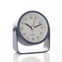Silent Analog Alarm Clock with Night Light, Adjustable Angle for Travel Nightstand Bedroom, Blue Metal Clock V1188-MS-325-0263